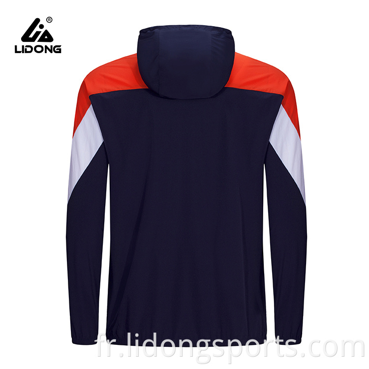 Veste de vestes de vestes de sports à l'école mince de vêtements avec survêtement à sweat à sweat de haute qualité